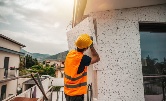 Polystyrene thermal cladding for energy saving
